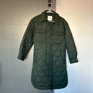 Madewell Long Quilted Light Puffer Jacket
